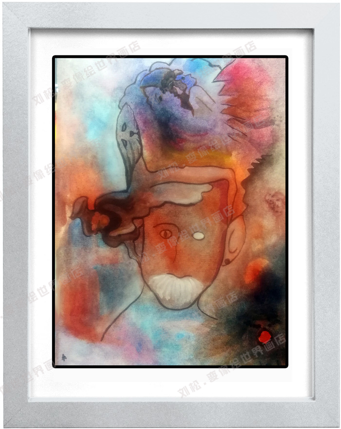 变像绘《艾菊未老》 / 刘松变像绘画